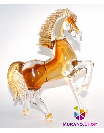 Скульптура Конь с сусальным золотом