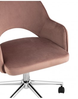 Офисное кресло Stool Group Кларк велюр розовый CLARKSON PINK CHROME
