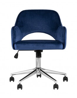 Офисное кресло Stool Group Кларк велюр синий CLARKSON BLUE CHROME