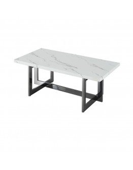 Журнальный стол Stool Group Нэйтан 122*61 белый мрамор/сталь темный хром УТ000036329