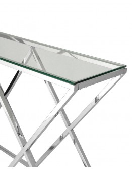 Консоль Stool Group ИНСИГНИЯ 115х30 прозрачное стекло сталь серебро ECST-026 (115x30)