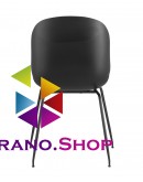 Барный стул Stool Group Турин со спинкой серая экокожа черные ножки 9329C GREY