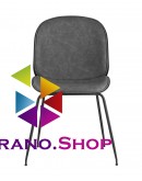 Барный стул Stool Group Турин со спинкой серая экокожа черные ножки 9329C GREY