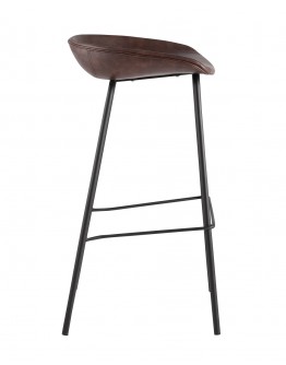 Барный стул Stool Group Турин коричневая экокожа черные ножки 8319TB BROWN