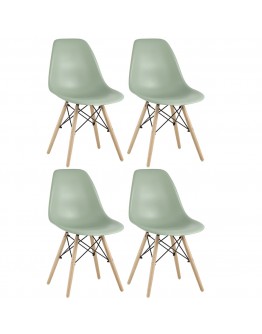 Комплект стульев Stool Group DSW серо-зеленый x4 УТ000035179