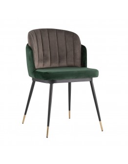 Кухонный стул Stool Group Пенелопа вельвет зеленый+коричневый FDC8054 FUT-73 + FUT-54