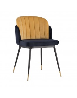Кухонный стул Stool Group Пенелопа вельвет синий+желтый FDC8054 FUT-78 + FUT-61