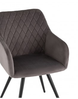 Кухонный стул вращающийся Stool Group Дастин велюр тёмно-серый AV 310-C298-K14PM-08