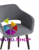 Кухонный стул с подлокотниками Stool Group Саймон велюр тёмно-серый fb-saimon-awd-vl-32