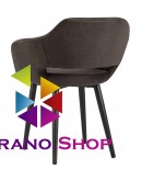 Кухонный стул с подлокотниками Stool Group Саймон велюр тёмно-коричневый fb-saimon-awd-vl-24