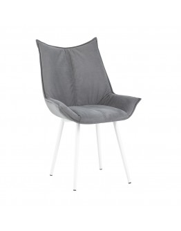 Кухонный стул Stool Group Осло велюр серый белые ножки fb-oslo-neo-25-wh