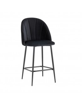 Полубарный стул Stool Group Логан велюр черный AV 413-H75-08(PP)