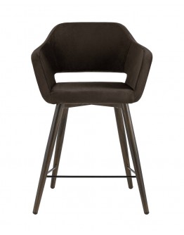 Полубарный стул Stool Group Саймон велюр тёмно-коричневый fb-saimon-plb-awd-vl-24