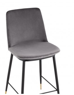 Полубарный стул Stool Group Мелисса велюр темно-серый FDC9055C DARK GREY FUT-81