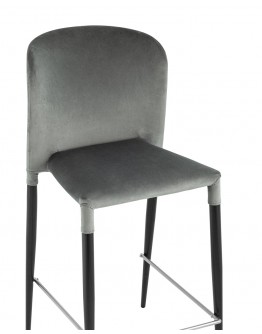 Полубарный стул Stool Group Лори велюр серый vd-lori-plb-b26